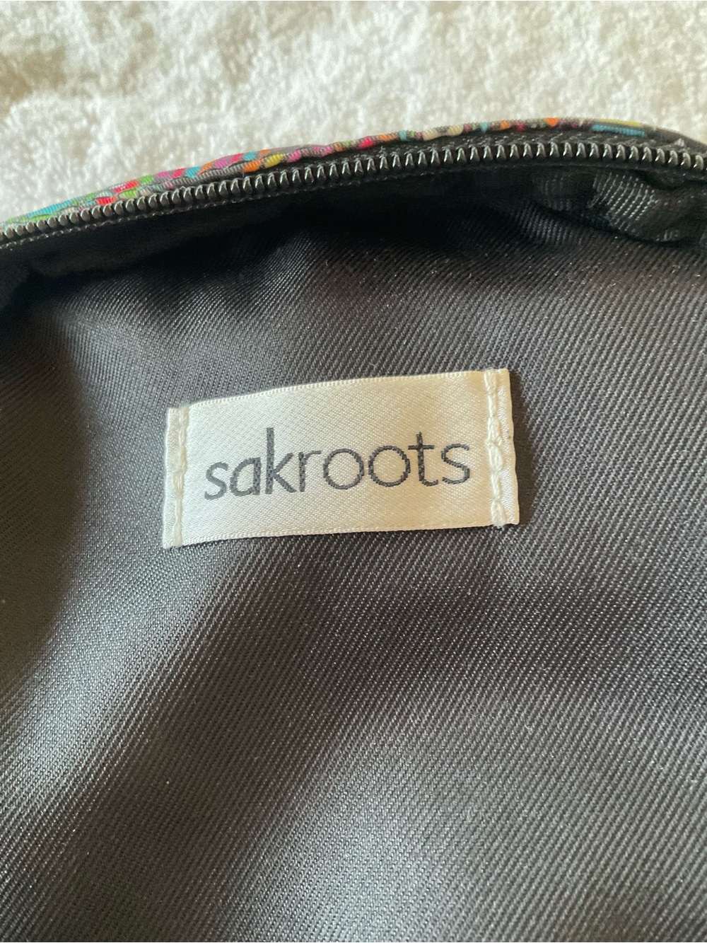 Sakroots Vibrant Multicolor Tribal Crossbody Bag with Black Strap - Picture 6 of 6